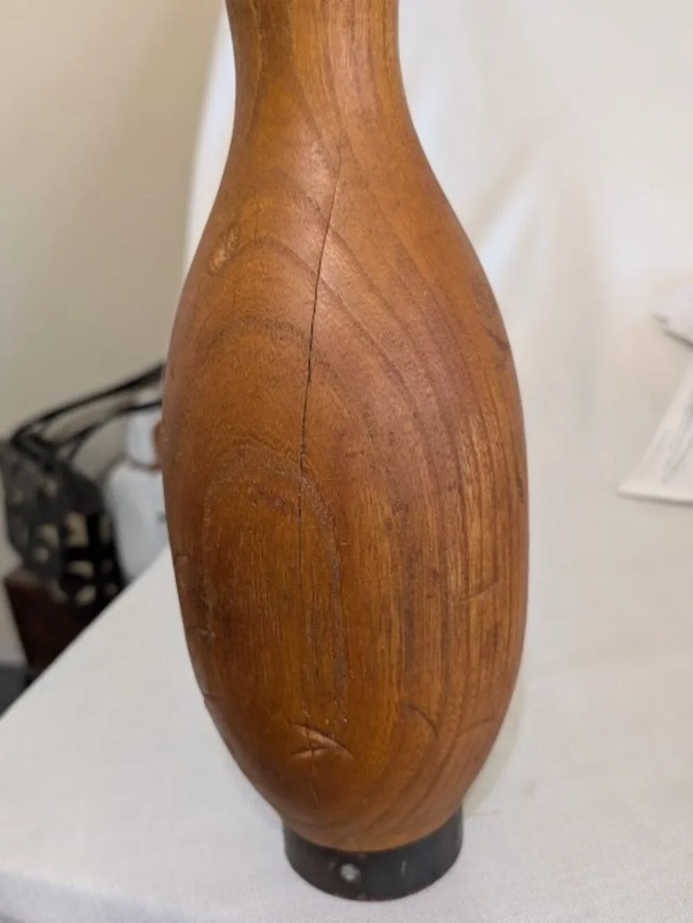 Bowling Pin - Vintage Turned Wooden Bowling Pin Decor / Collectible